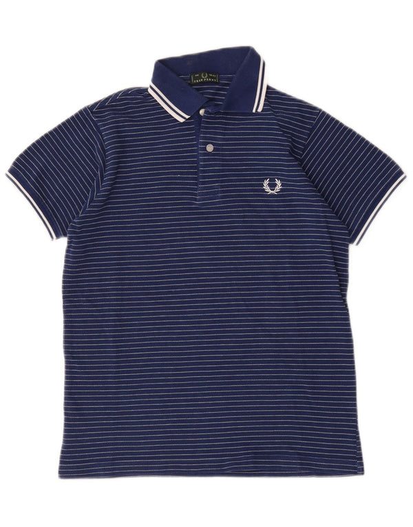 Polo Fred Perry da bambino 11-12 anni in cotone a righe blu navy
