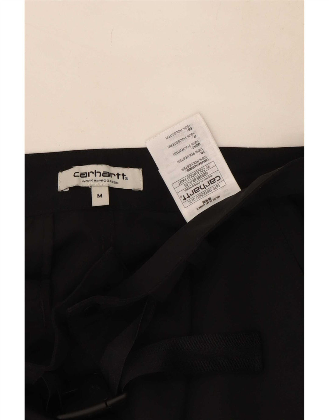 Pantaloni cargo affusolati da uomo Carhartt medi W31 L26 poliestere nero