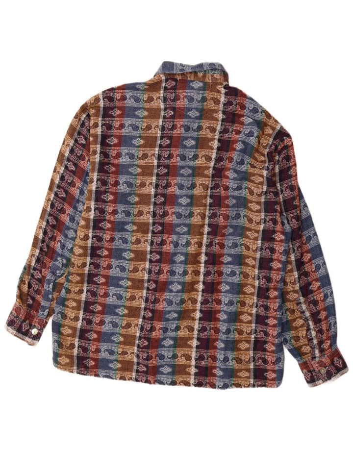 Camicia vintage da uomo taglia 41/42Grande cotone Paisley multicolore