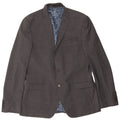 Giacca blazer slim fit da uomo a 2 bottoni Ted Baker UK 42 XL lana grigia