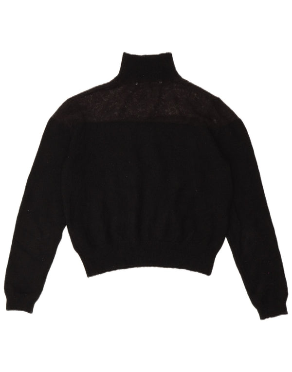Maglione corto da donna Zara con collo alto UK 10 piccolo poliestere nero