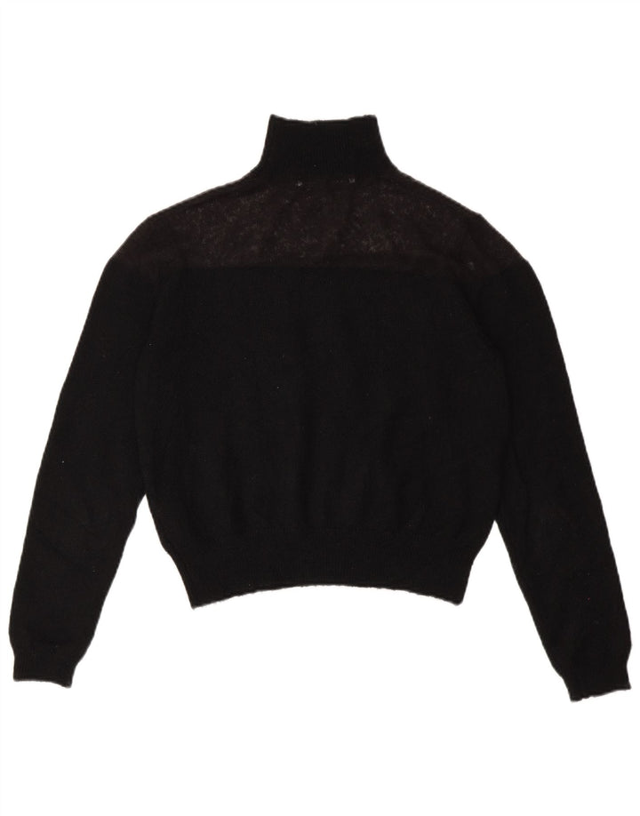 Maglione corto da donna Zara con collo alto UK 10 piccolo poliestere nero