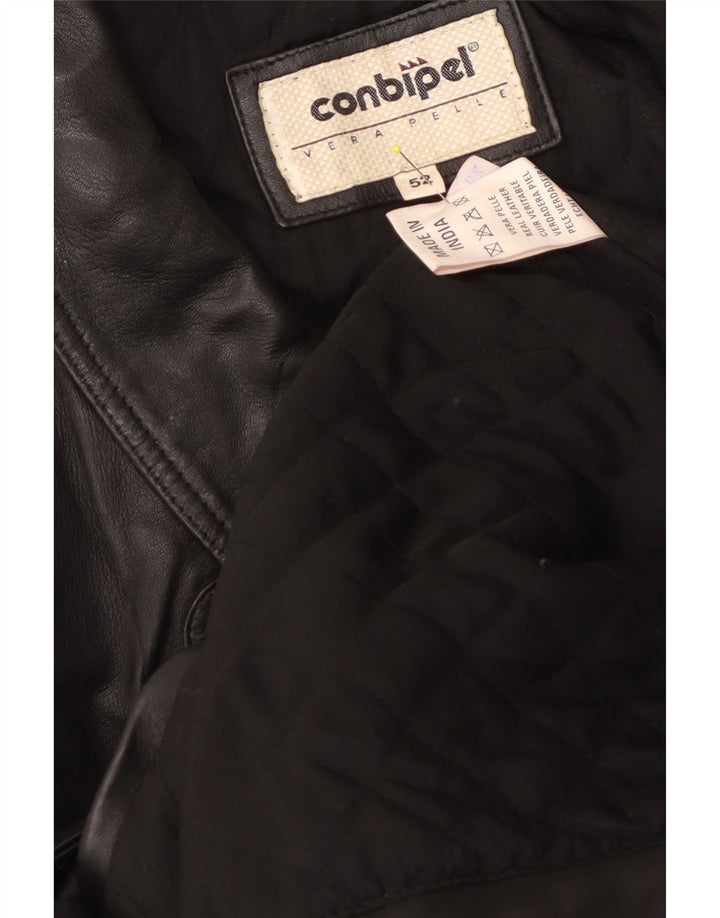 Cappotto In Pelle Uomo Conbipel IT 52 Large Pelle Nera