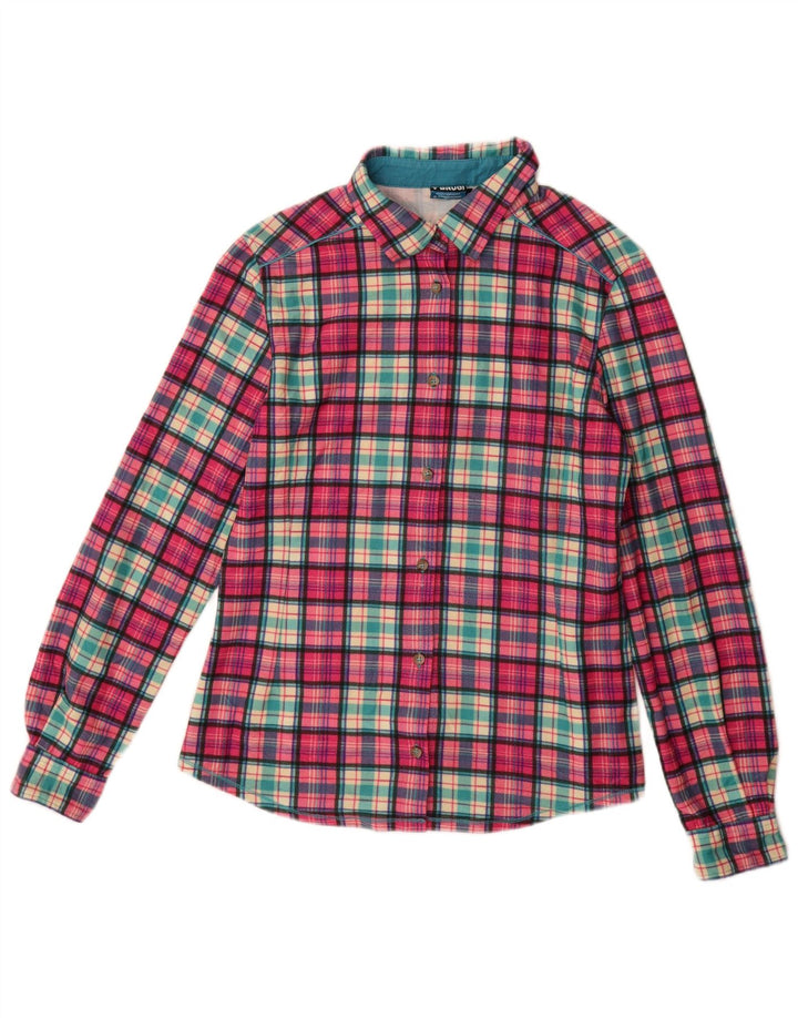 Camicia in flanella da donna BRUGI UK 14 grande quadretto rosa