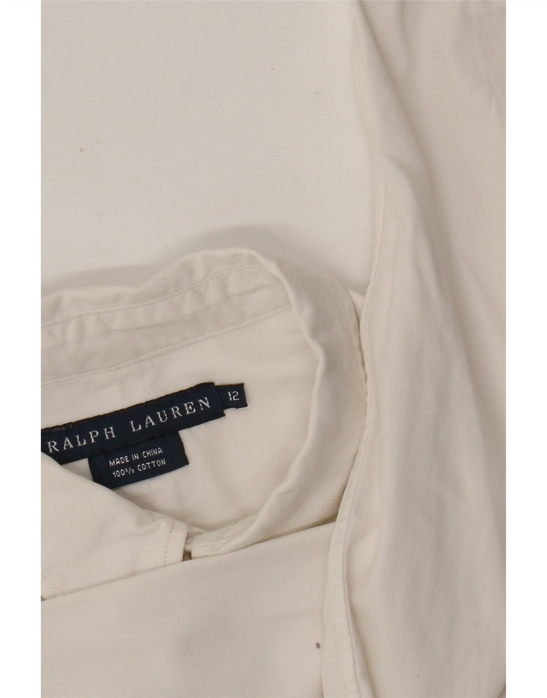 Camicia da donna Ralph Lauren US 12 Large in cotone bianco