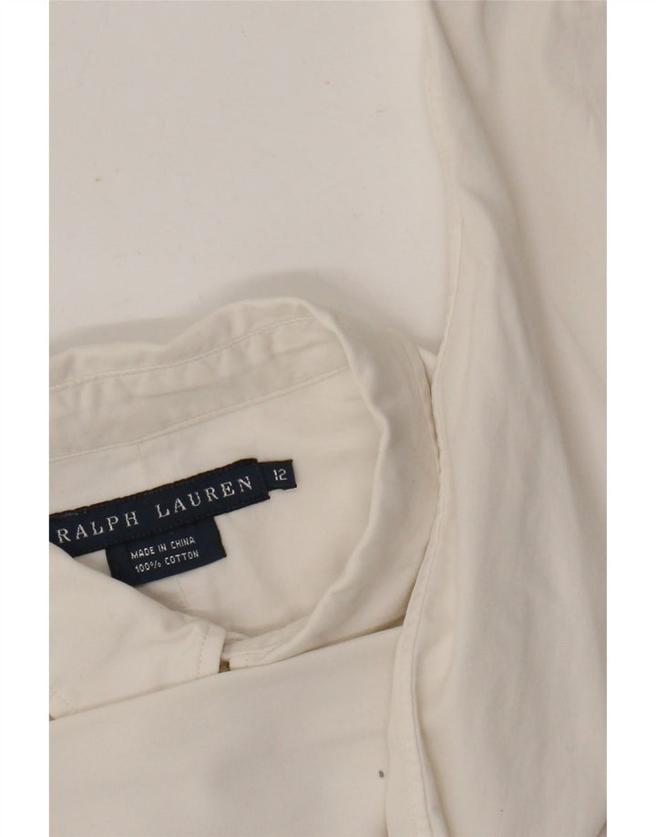 Camicia da donna Ralph Lauren US 12 Large in cotone bianco