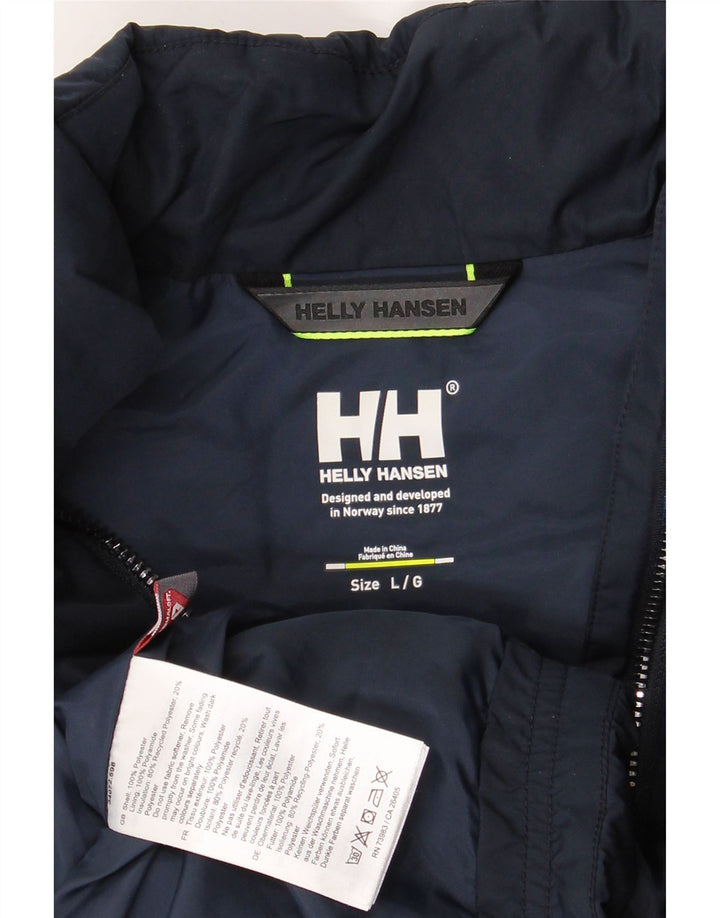 Gilet trapuntato foderato da donna HELLY HANSEN UK 16 grande poliestere blu navy