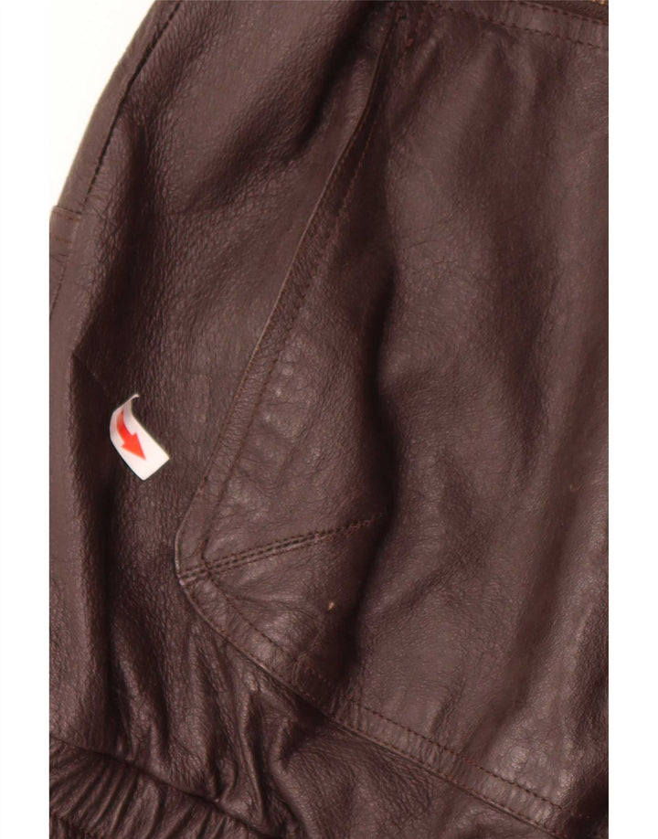 Giacca in pelle vintage da uomo UK 40 grande marrone