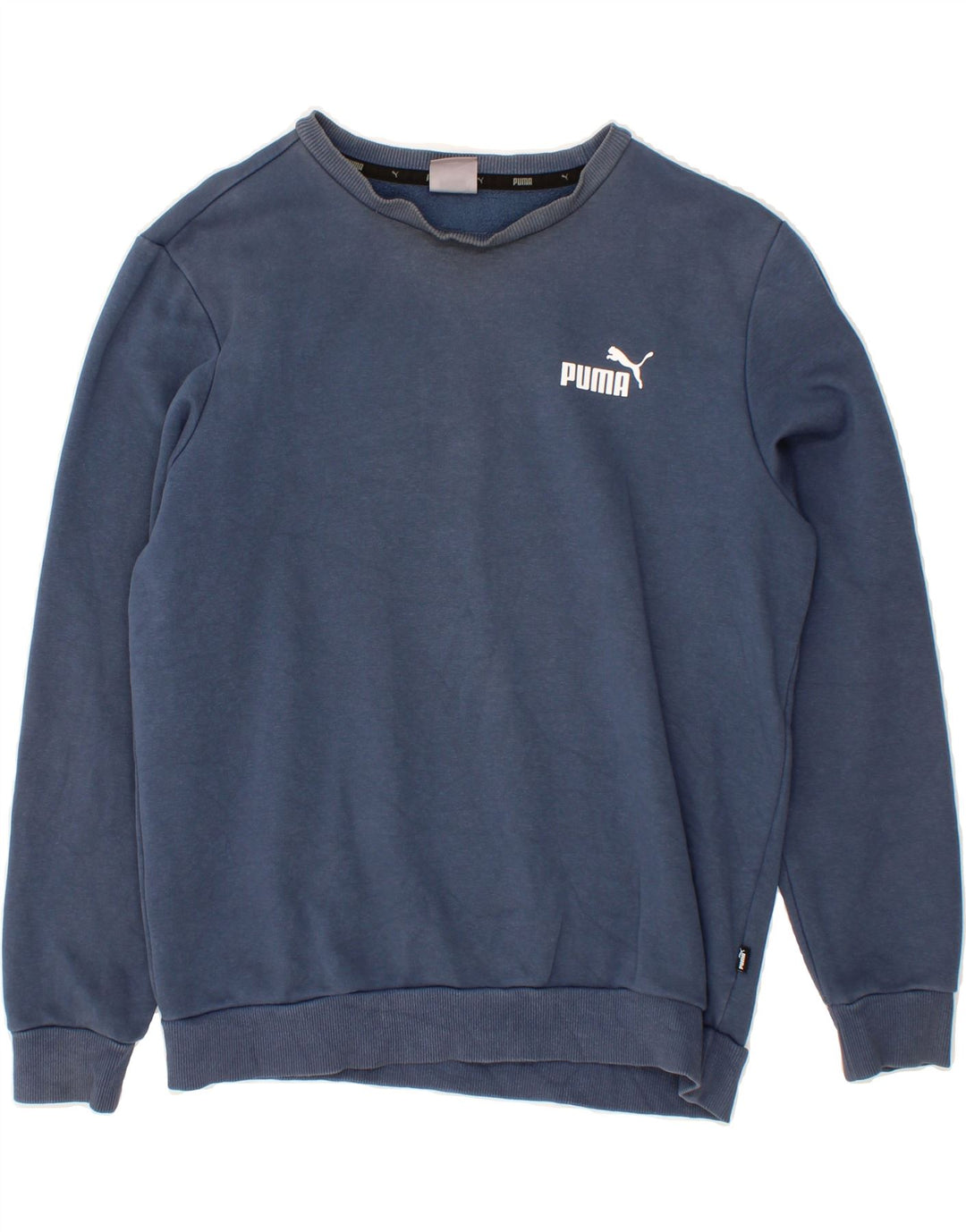 PUMA Mens Sweatshirt Jumper Medium Blue Cotton Vintage Puma and Second-Hand Puma from Messina Hembry 