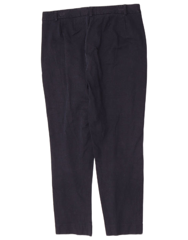 Pantaloni da abito affusolati da donna Marks & Spencer UK 12 Medium W28 L26 Blu navy