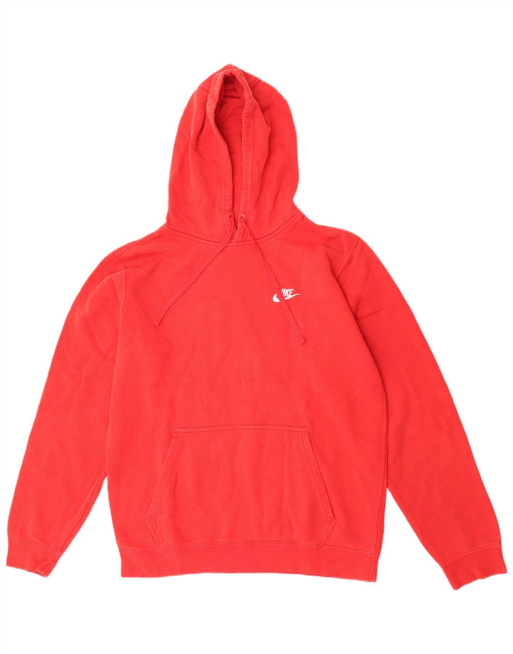 Maglia con cappuccio Nike da uomo in cotone rosso medio