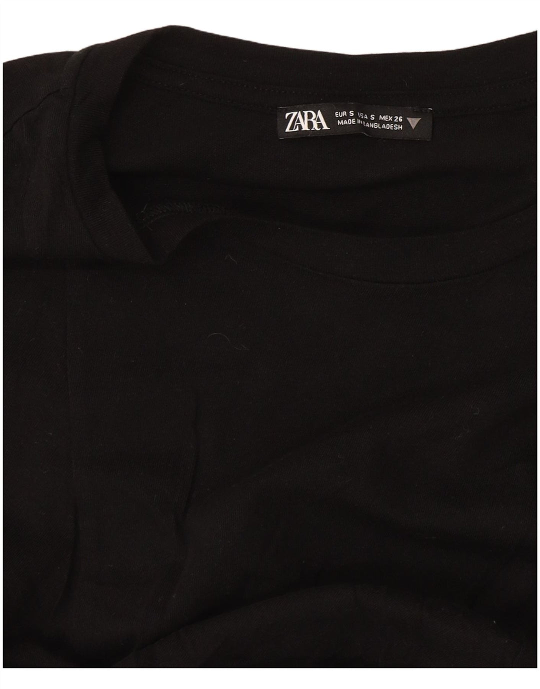 T-shirt oversize da donna Zara UK 10 piccola nera