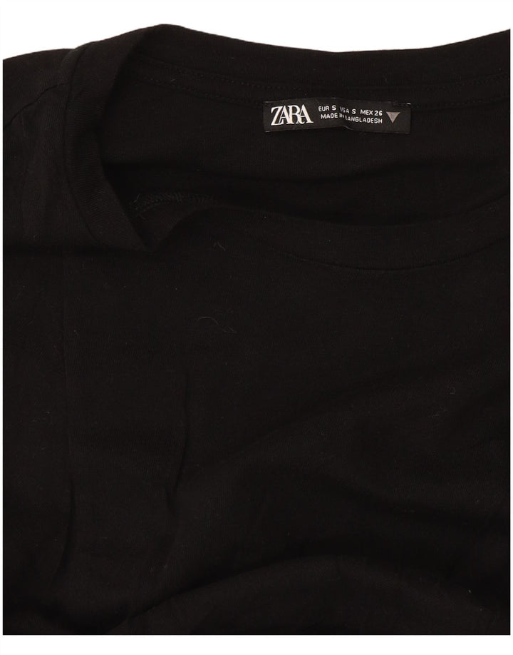 T-shirt oversize da donna Zara UK 10 piccola nera