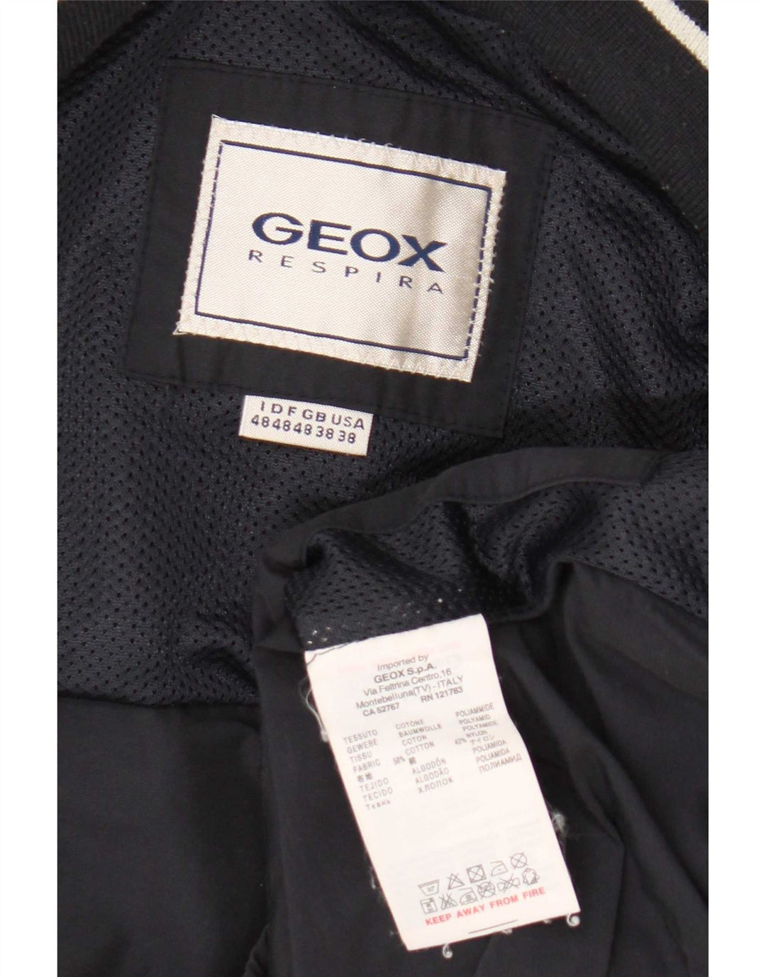 Giubbotto bomber da uomo Geox UK 38 medio cotone blu navy