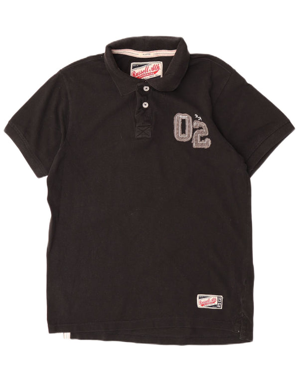 Polo grafica da uomo Russell Athletic XL in cotone nero