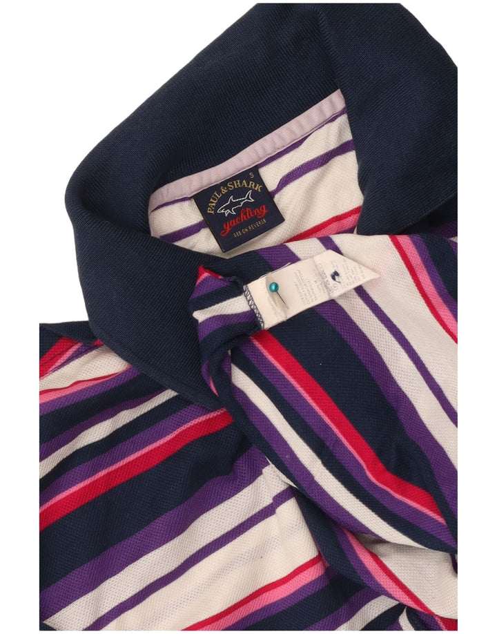 Polo da uomo Paul & Shark piccola in cotone a righe multicolore