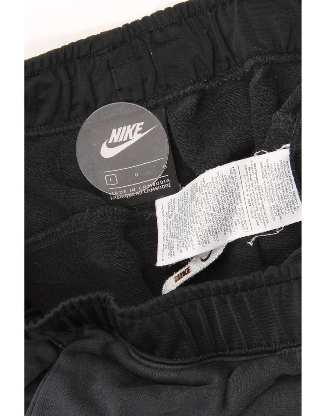 Pantaloncini sportivi Nike da uomo grandi in cotone color block nero