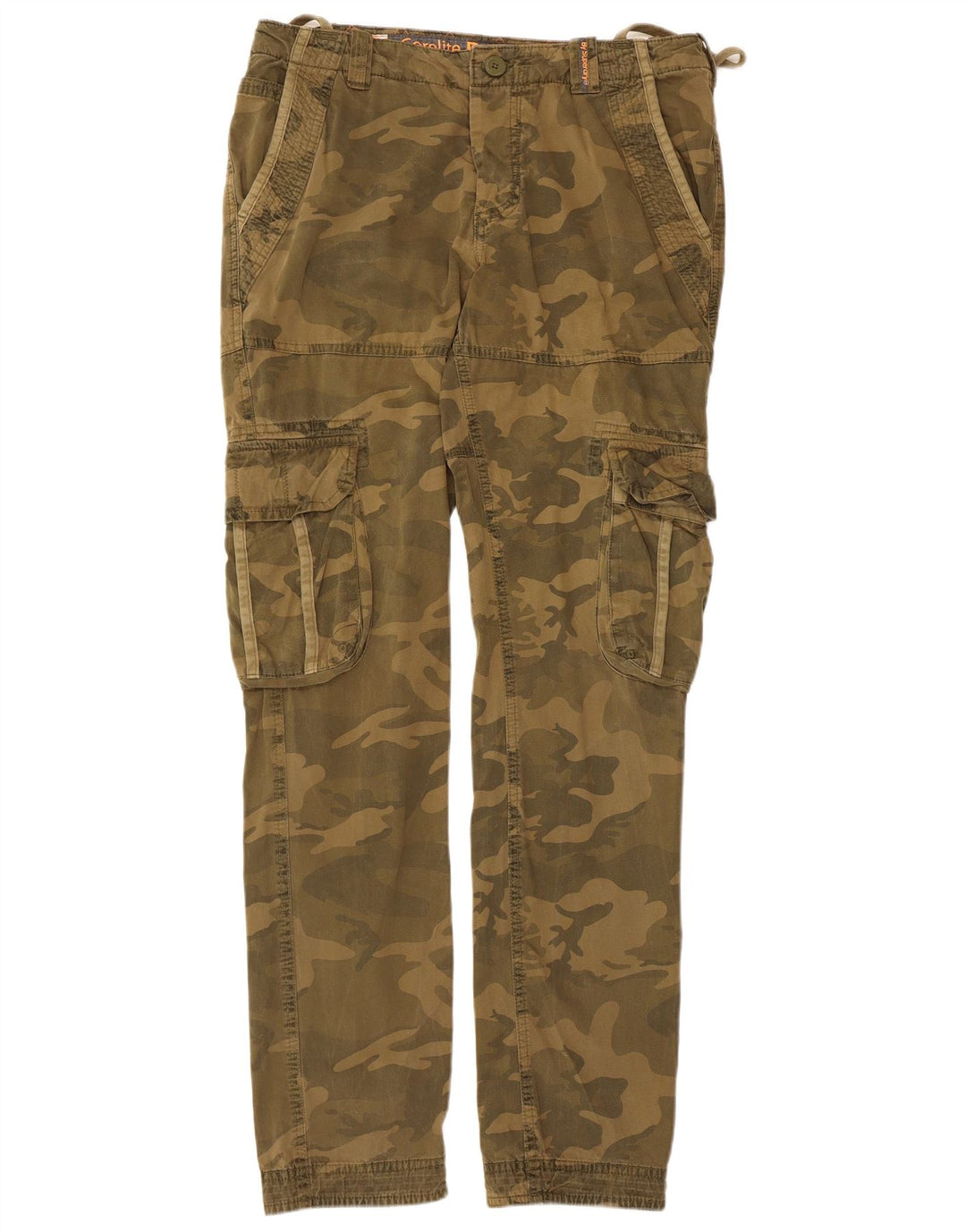 Pantaloni cargo dritti da uomo Superdry medi W34 L33 mimetici kaki