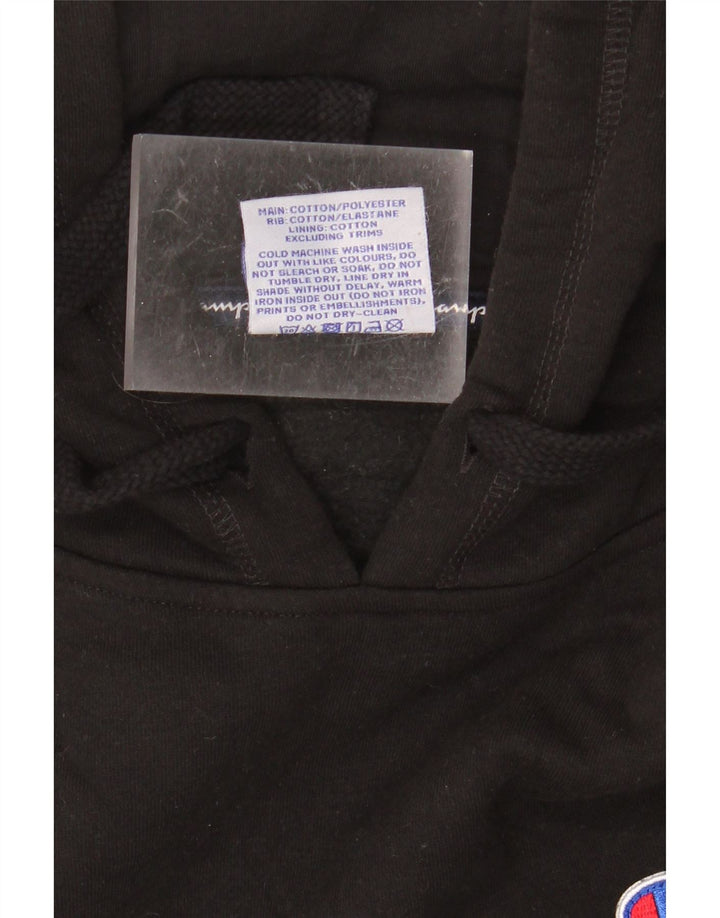 Maglione con cappuccio grafico da uomo CHAMPION in cotone nero medio