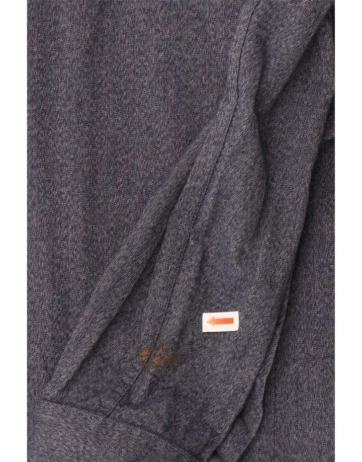Camicia Reiss da uomo slim fit in cotone blu navy medio