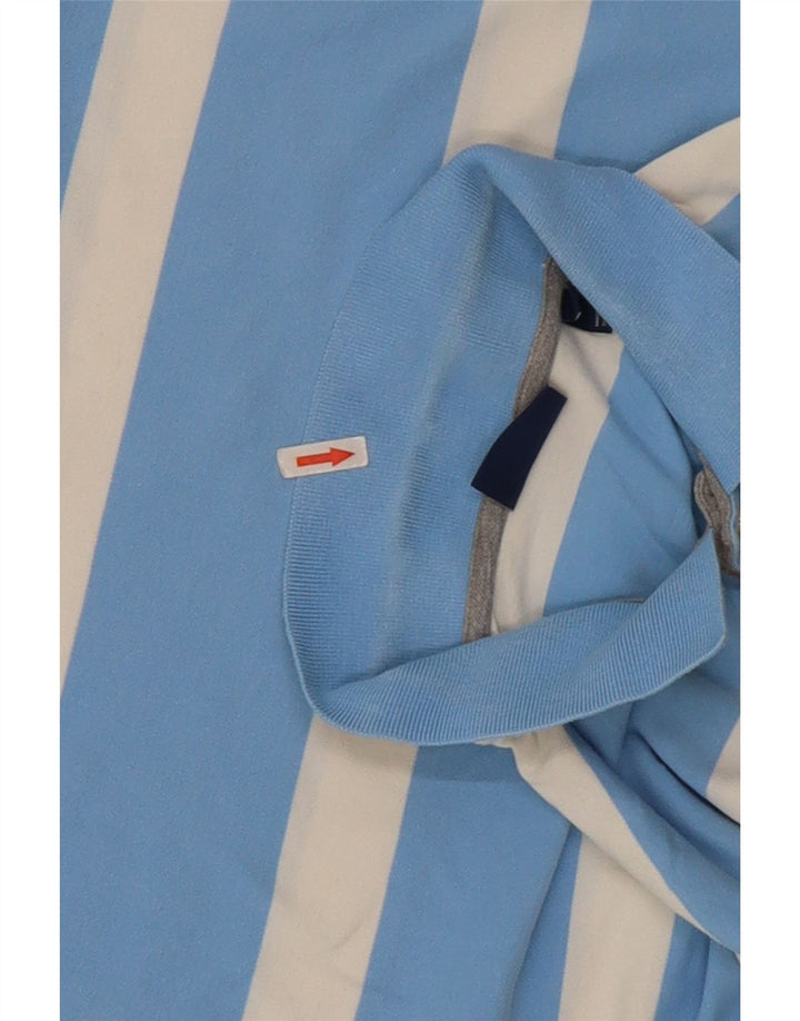 Polo da uomo Gant in cotone a righe grandi blu