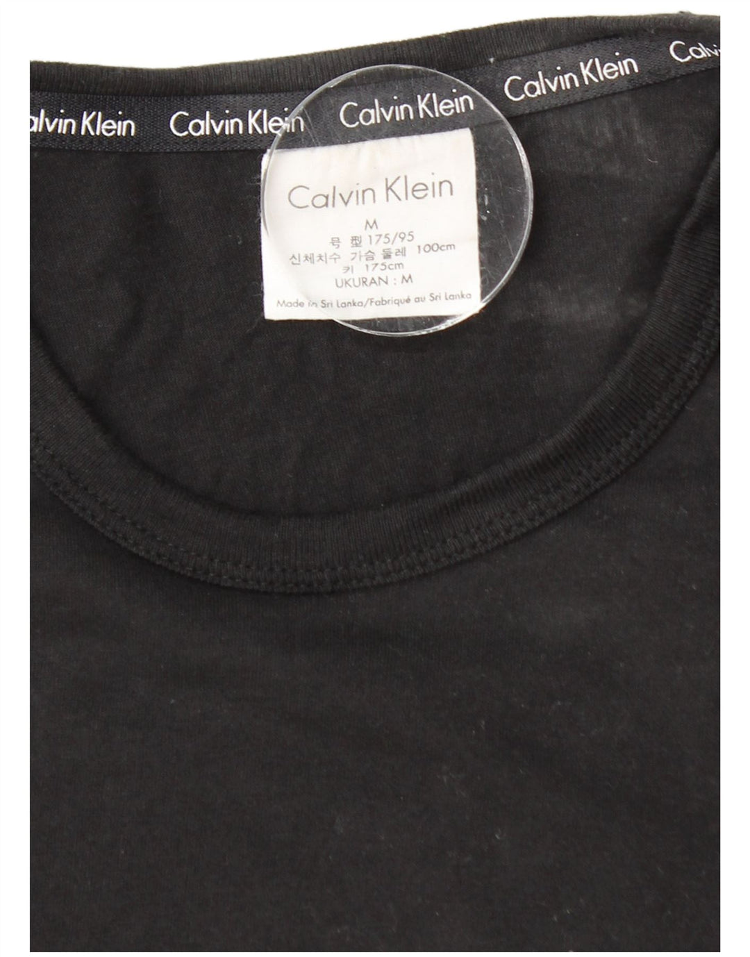 CALVIN KLEIN T-shirt grafica da uomo Top in cotone nero medio