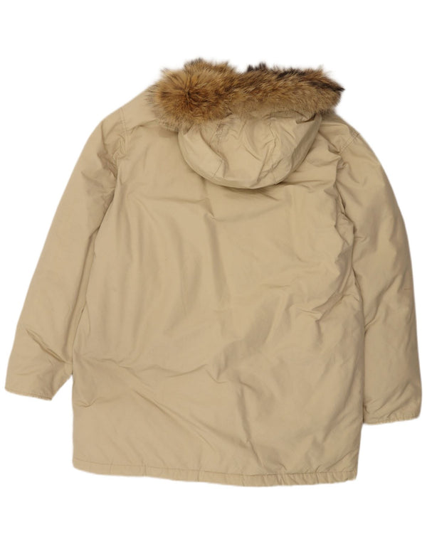 Giacca imbottita con cappuccio da uomo Woolrich UK 42 XL Cotone beige