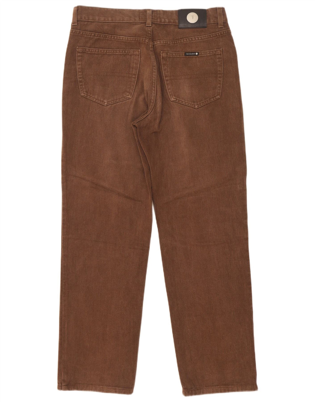 Jeans Straight Uomo Trussardi W33 L30 Cotone Marrone