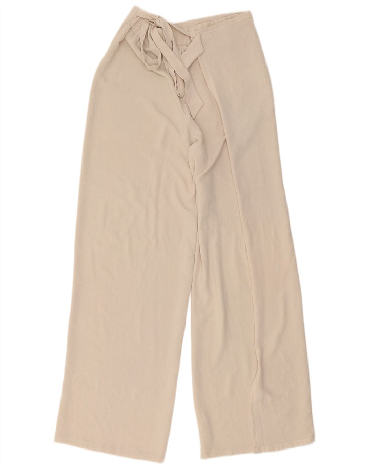Pantaloni a gamba larga da donna Zara medi W26 L30 poliestere beige