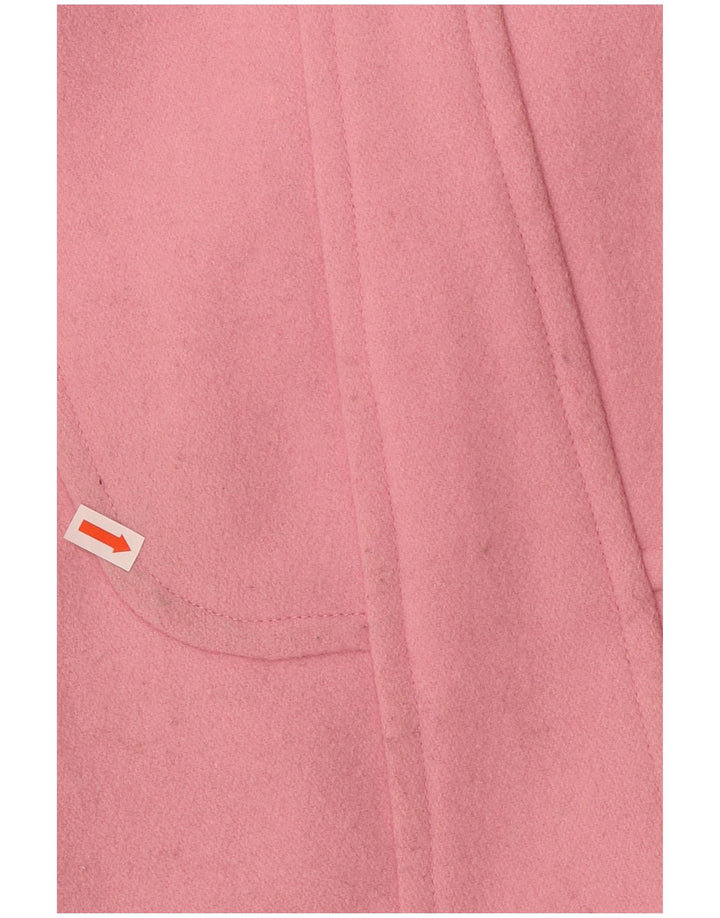 JACK WILLS Cappotto doppiopetto da donna UK 8 piccolo in lana rosa