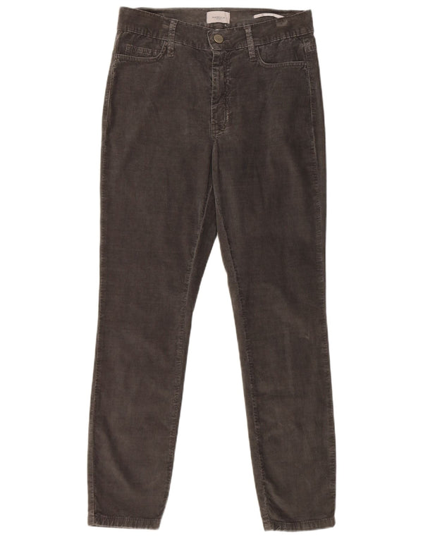 Pantaloni skinny da donna in velluto a coste Marella UK 8 Small W28 L27 Cotone grigio