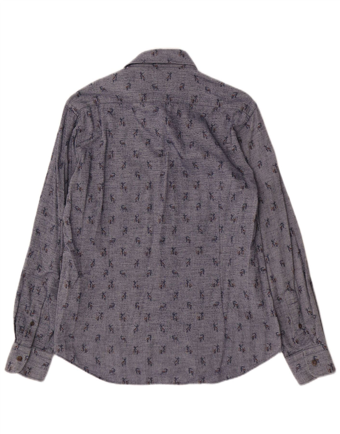 Camicia da uomo con motivo astratto Paul & Shark taglia 39 cotone blu medio
