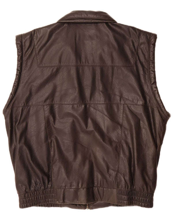 Gilet in pelle da uomo Prince IT 54 2XL Nero