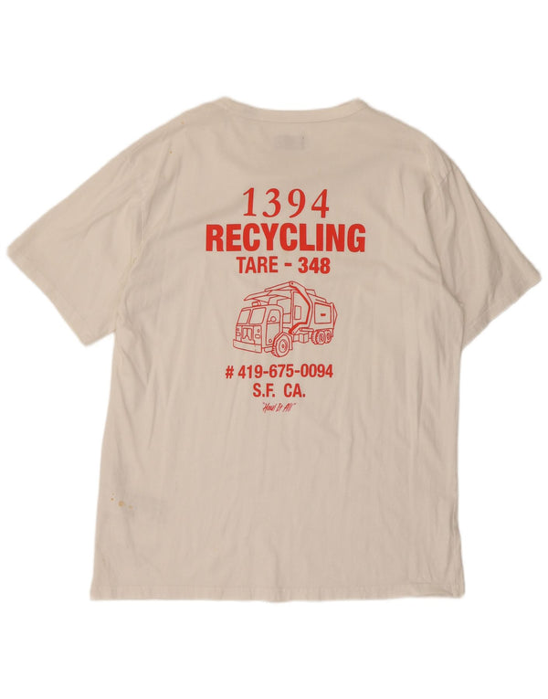 T-shirt grafica da uomo Levi's Top XL in cotone bianco