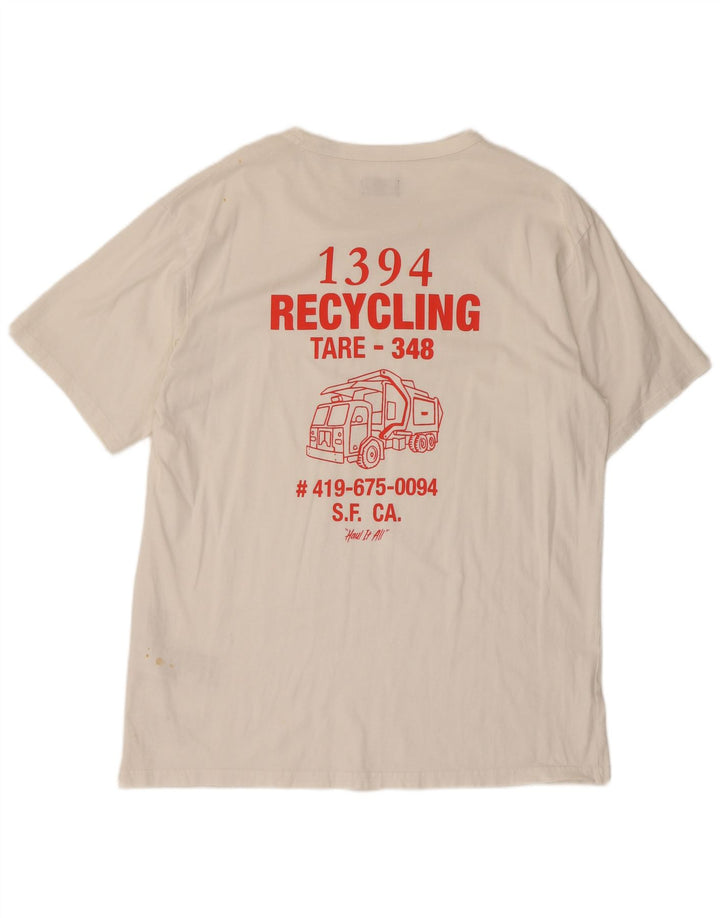 T-shirt grafica da uomo Levi's Top XL in cotone bianco