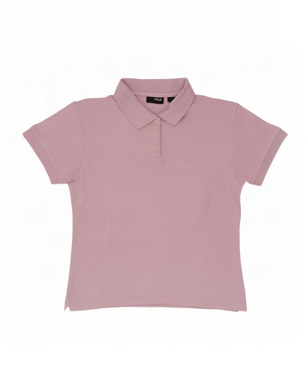 Polo da donna Fila UK 16 grande in cotone rosa