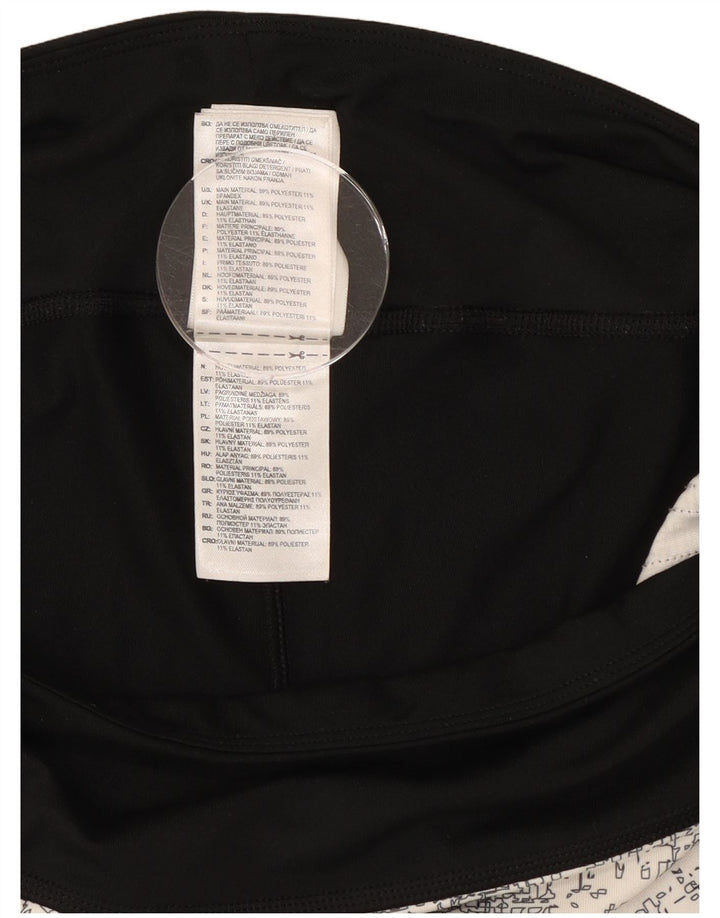 Leggings Adidas Climalite da donna UK 14 Large Nero Colourblock Poliestere