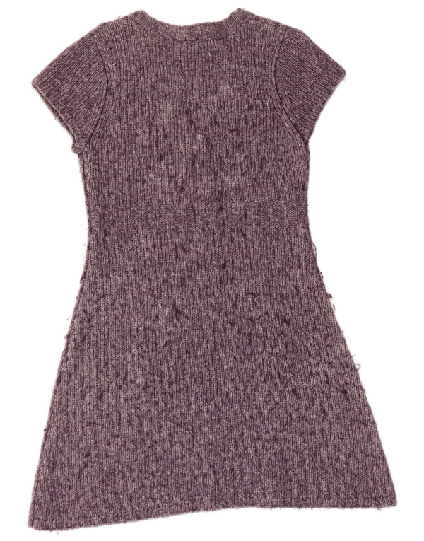 Abito maglione a maniche corte da donna White Stuff UK 14 Viola medio screziato