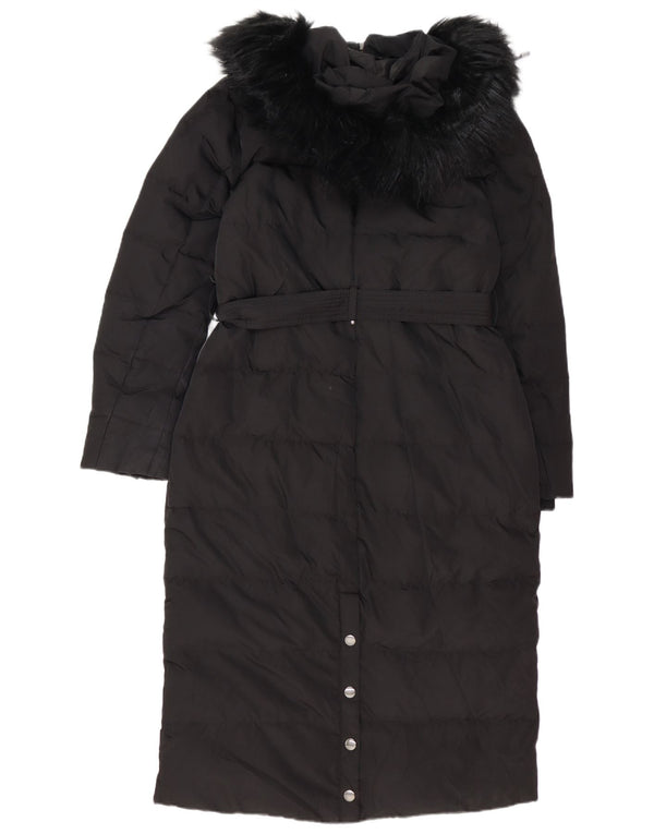 Cappotto imbottito oversize con cappuccio da donna Phase Eight UK 12 medio nero