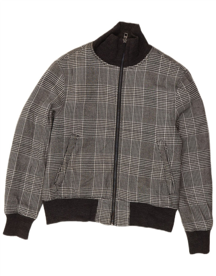 Giubbotto bomber da uomo Zara UK 40 Large grigio pied de poule in poliestere