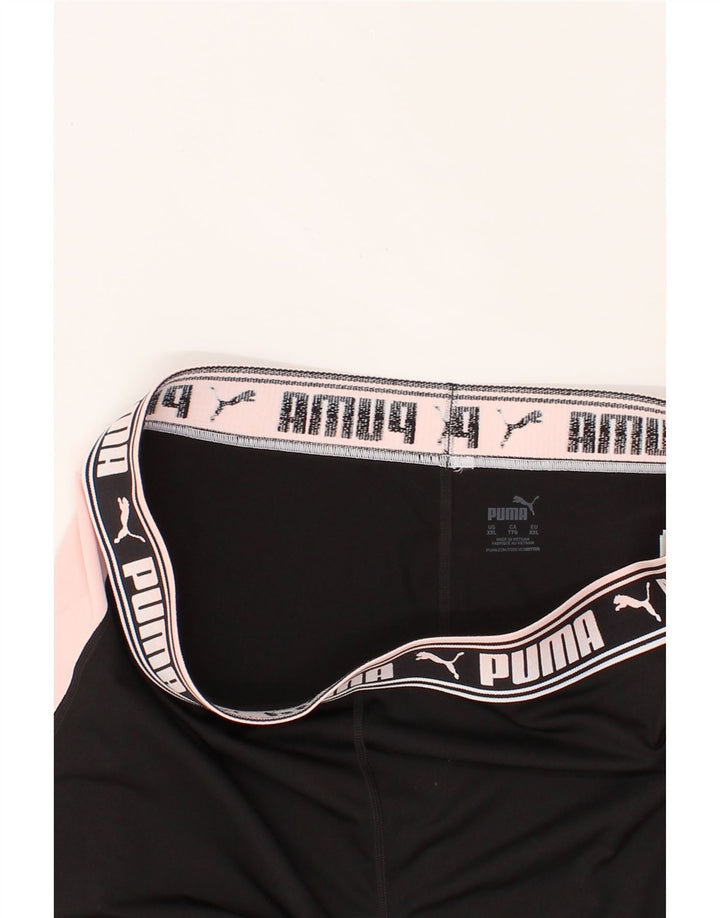 PUMA Womens Graphic Leggings UK 20 2XL  Black Polyester Vintage Puma and Second-Hand Puma from Messina Hembry 