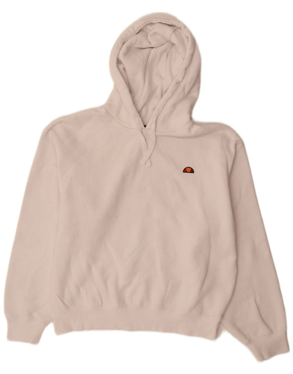 Maglione oversize con cappuccio da donna Ellesse UK 14 grande cotone bianco