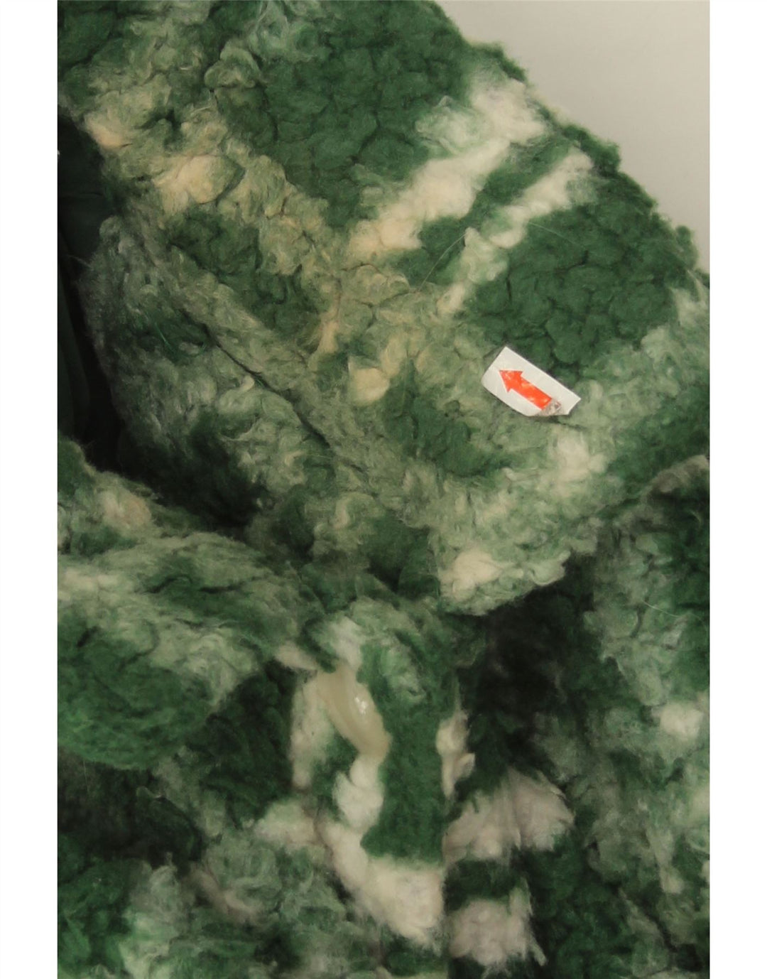 Giacca in pile oversize da donna Zara UK 14 Poliestere a quadri verdi grandi