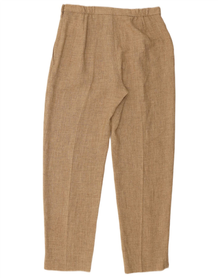 Pantaloni casual con pegged da donna Marks & Spencer UK 12 Medium W30 L29 Beige