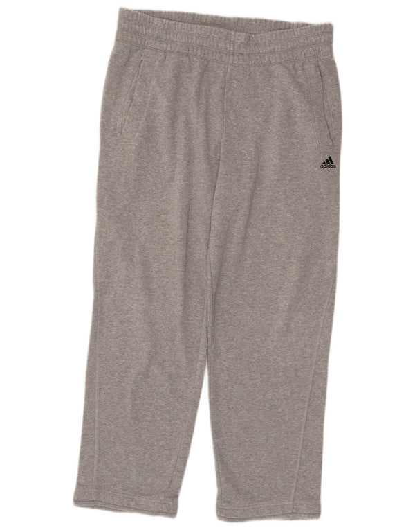 Pantaloni da tuta Adidas Climalite da uomo in cotone grigio medio