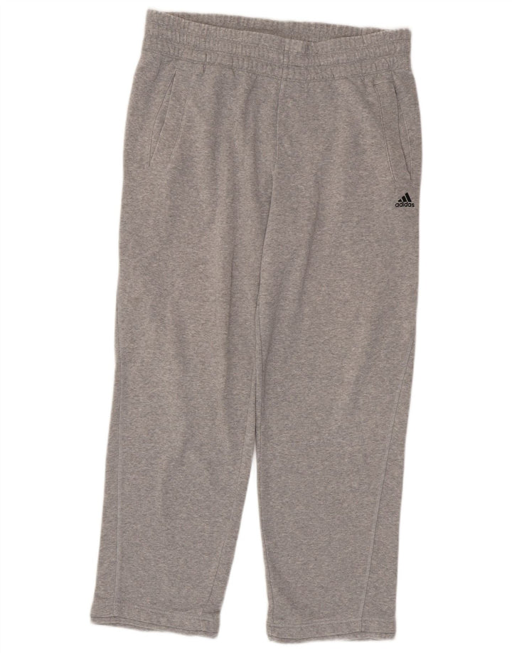 Pantaloni da tuta Adidas Climalite da uomo in cotone grigio medio