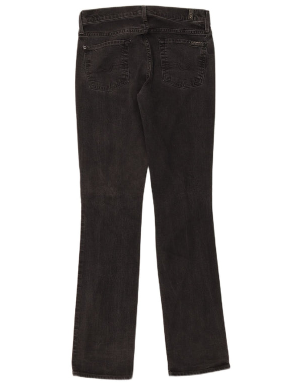 Jeans dritti da donna 7 For All Mankind W26 L31 cotone nero