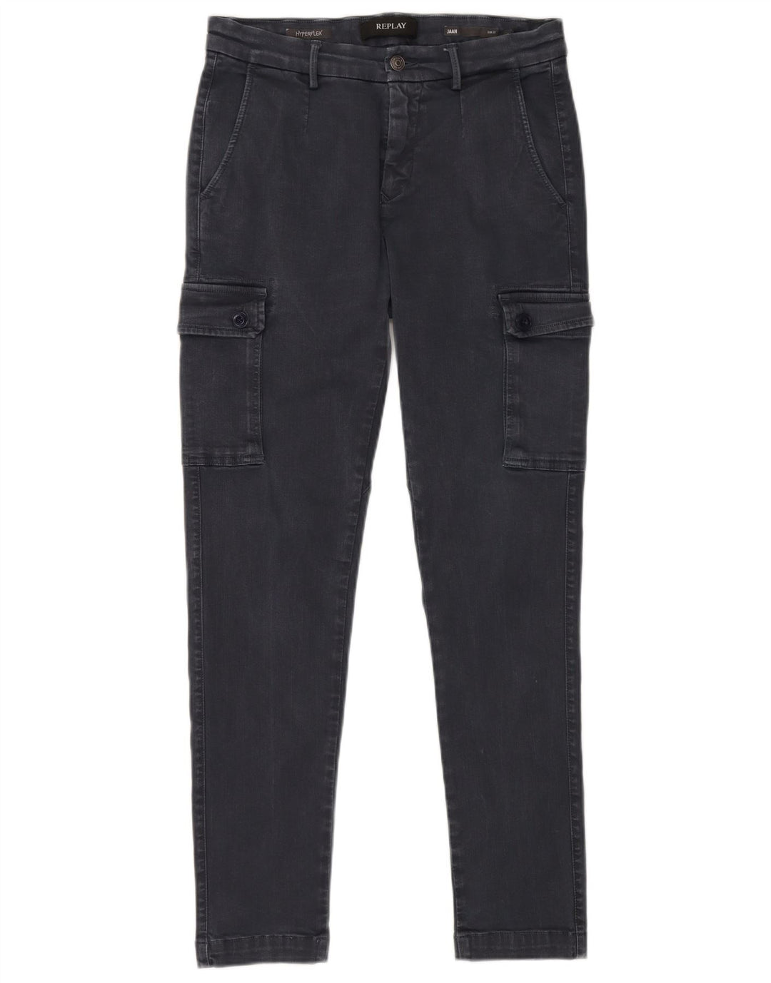 REPLAY Jeans slim da uomo Jaan Cargo W30 L30 cotone blu navy