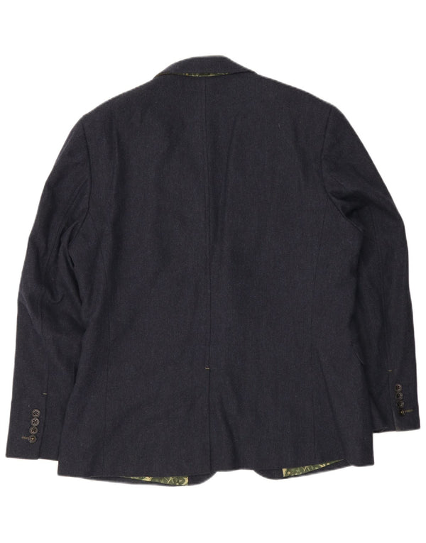 Giacca blazer a 2 bottoni da uomo White Stuff UK 42 XL Lana blu navy