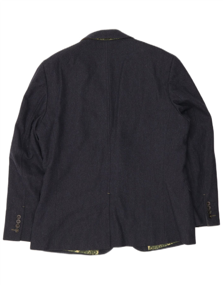 Giacca blazer a 2 bottoni da uomo White Stuff UK 42 XL Lana blu navy